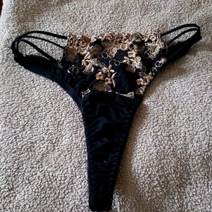 Frederick's Embellished Thong L NWOT